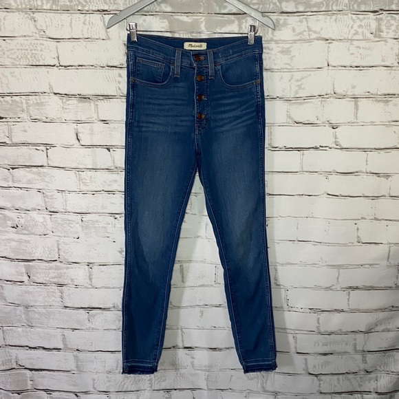 Madewell Denim - Madewell 10" High Rise Skinny Jean Distressed Cuff